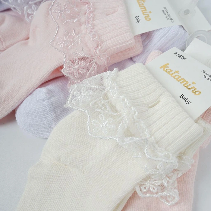 NessiWorld Akel 2li Aks. Bebek Soket Çorap K44023 (ADET FİYATIDIR)