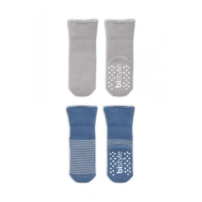 NessiWorld Çemberli Kaymaz Havlu Soket Çorap 2Li BS10503 İndigo Gri(ADET FİYATIDIR)