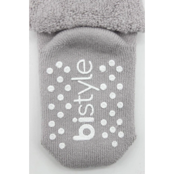 NessiWorld Çemberli Kaymaz Havlu Soket Çorap 2Li BS10503 İndigo Gri(ADET FİYATIDIR)