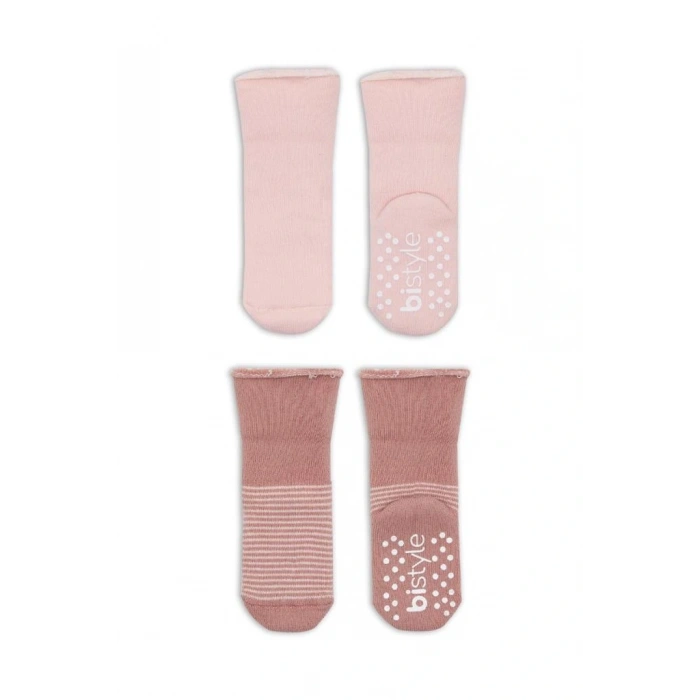 NessiWorld Çemberli Kaymaz Havlu Soket Çorap 2Li BS10503 Pudra Pembe (ADET FİYATIDIR)