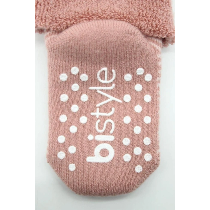 NessiWorld Çemberli Kaymaz Havlu Soket Çorap 2Li BS10503 Pudra Pembe (ADET FİYATIDIR)