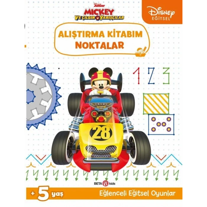 NessiWorld Eğitsel Mickey ve Çılgın Yarışçılar Alıştırma Kitabım Noktalar
