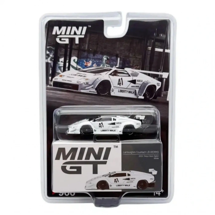 1/64 Lamborghini Countach LB-WORKS White 2024 Tokyo Auto Salon - Blister Paket