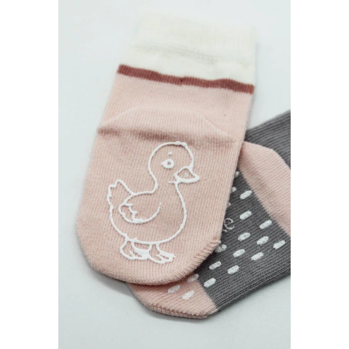 NessiWorld Hayvan Figür  Kaymaz Kız Soket Çorap 2Li BS10120 Gri (ADET FİYATIDIR)