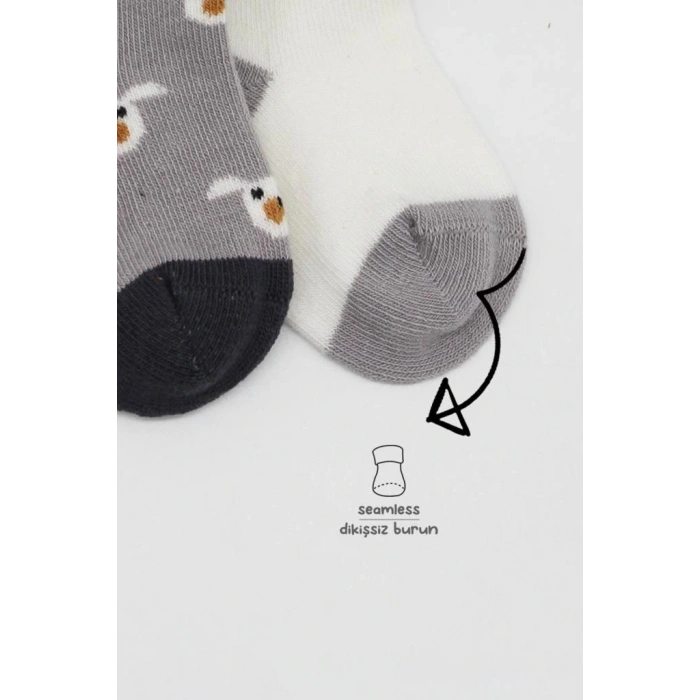 NessiWorld Love Dog Penye Soket Çorap 2Li BS10118 Gri (ADET FİYATIDIR)