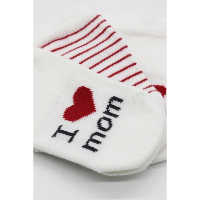 NessiWorld Mom Dad 3Lü Penye Soket Çorap 10123 Ekru (ADET FİYATIDIR)