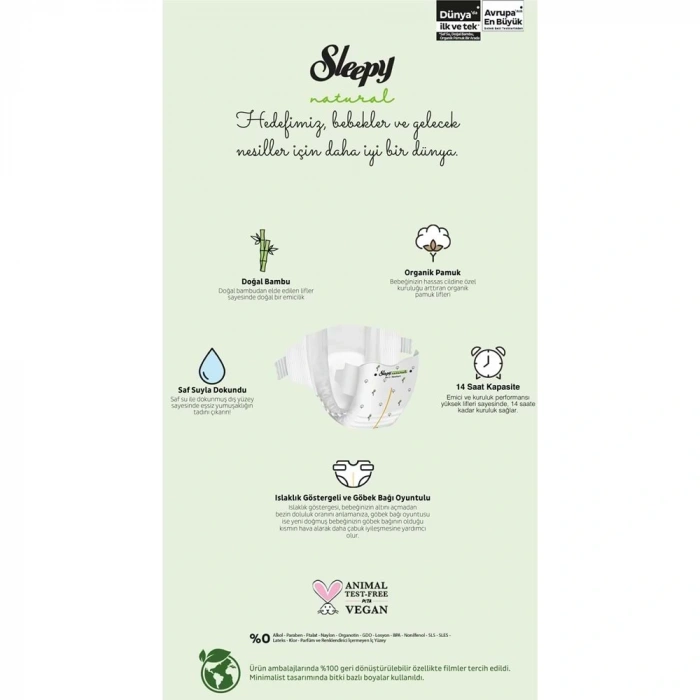 Timion Natural Bebek Bezi Gross Paket 2 Beden 3-6 Kg 100 Adet