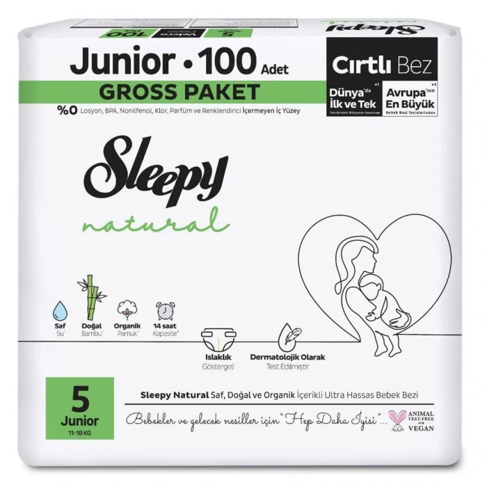Timion Natural Bebek Bezi Gross Paket 5 Beden 11-18 Kg 100 Adet