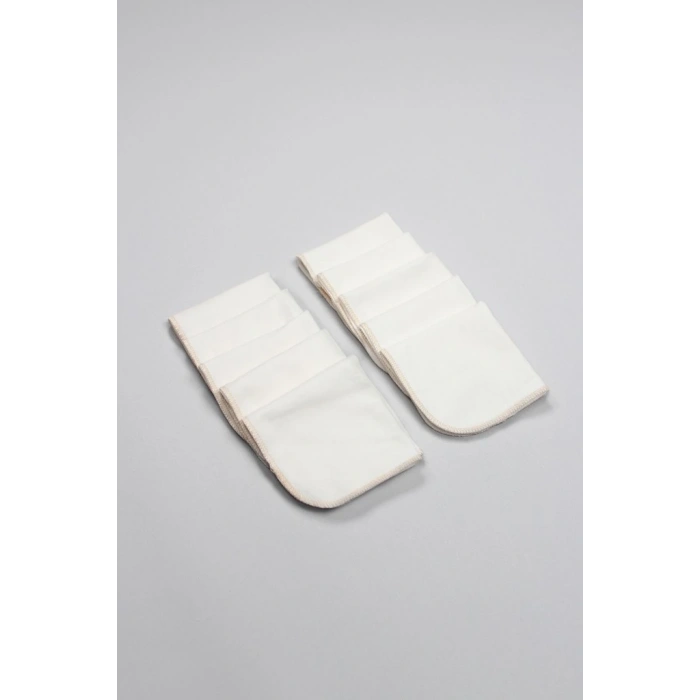 NessiWorld Organik 20x20 10Lu Penye Mendil 90102 Ekru