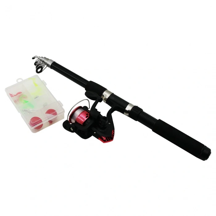 OLTA SETİ TAKIMI ORTA BOY ÇANTALI 2.10MT. TELESKOPİK KAMIŞ - OLTA MAKİNESİ - AKSESUAR KUTUSU (5148)