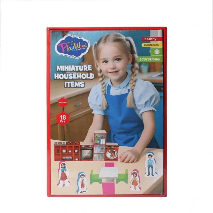 ONY-407 Ahşap Minyatür Ev Eşyaları -Oyuncak