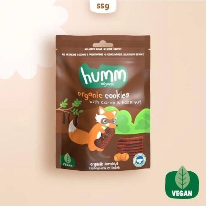 Timion Organik Keçiboynuzlu ve Fındıklı Vegan Kurabiye 55 Gr
