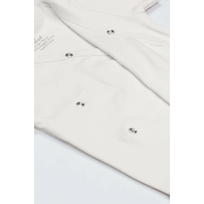 Organik Natural Basic Style Kruvaze Uzun Kol Body BS17102 Ekru