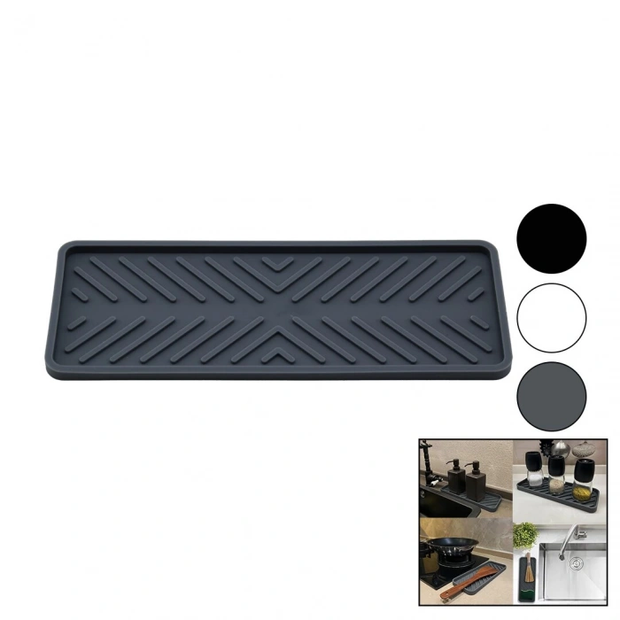 Organizer - Silikon Mutfak Lavabo Düzenleyici Renkli Mat 22.5 X 9cm Brkt-178617 (5148)