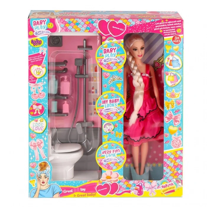 OYD-02387 Bebek ve Banyo Oyun Seti - Oyuncak