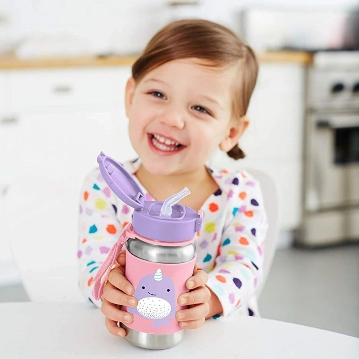 Pipetli Paslanmaz Çelik Suluk 350 ml