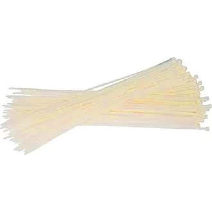 PLASTİK ÇIRT KELEPÇE 100 PARÇA BEYAZ 3.6X300MM (5148)