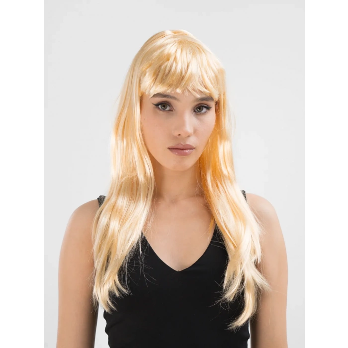 Platin Altın Dore Renk Uzun Düz Parti Peruğu