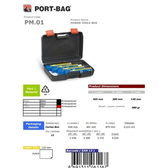 Timion Portbag Pm01 Matkap Çantası