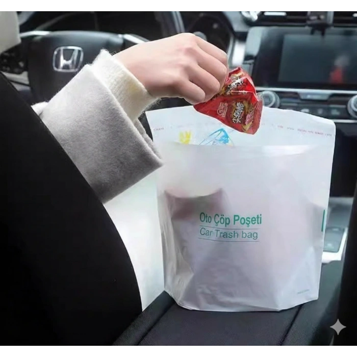 Pratik Su Geçirmez Oto Araba Poşeti Yapışkanlı 20 Adet