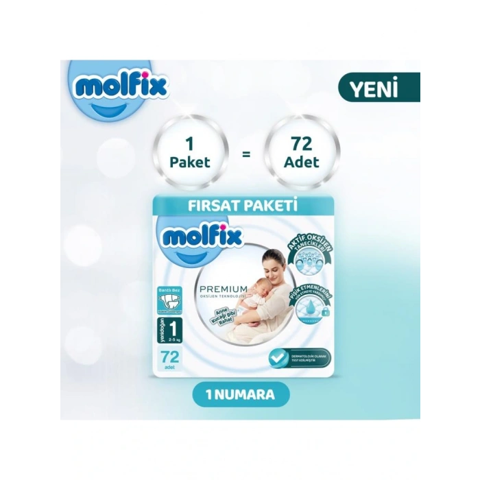 Timion Premium Bebek Bezi Fırsat Paketi 1 Beden 2-5 Kg 72 Adet