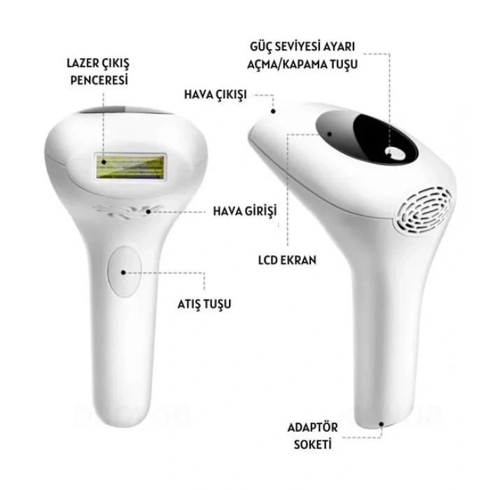 Profesyonel  Lazer Epilasyon Aleti 999.999 Atım Tüy Alma Cihazı Kadın Erkek Lazer Ipl Tüm Bölge (5148)