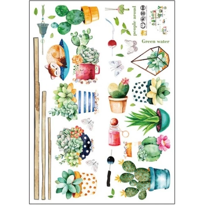 Raf Tasarımlı Karışık Dizaynlı Yapışkanlı Sticker Seti (5148)