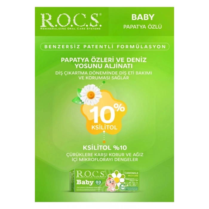 R.O.C.S.Baby Diş Macunu 0-3 Yaş 35 ml Papatya