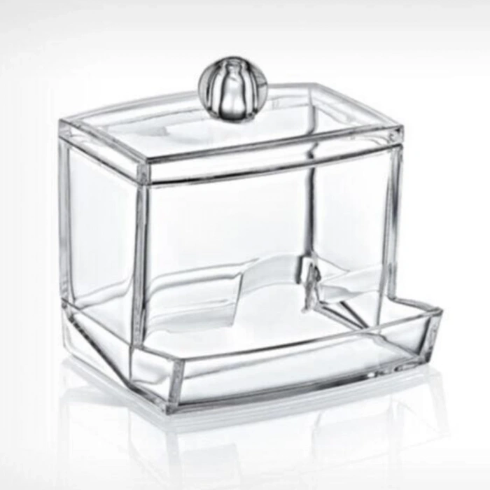 Şeffaf Kapaklı Kulak Temizleme Çubuğu Organizatörü Saklama Kutusu (5148)