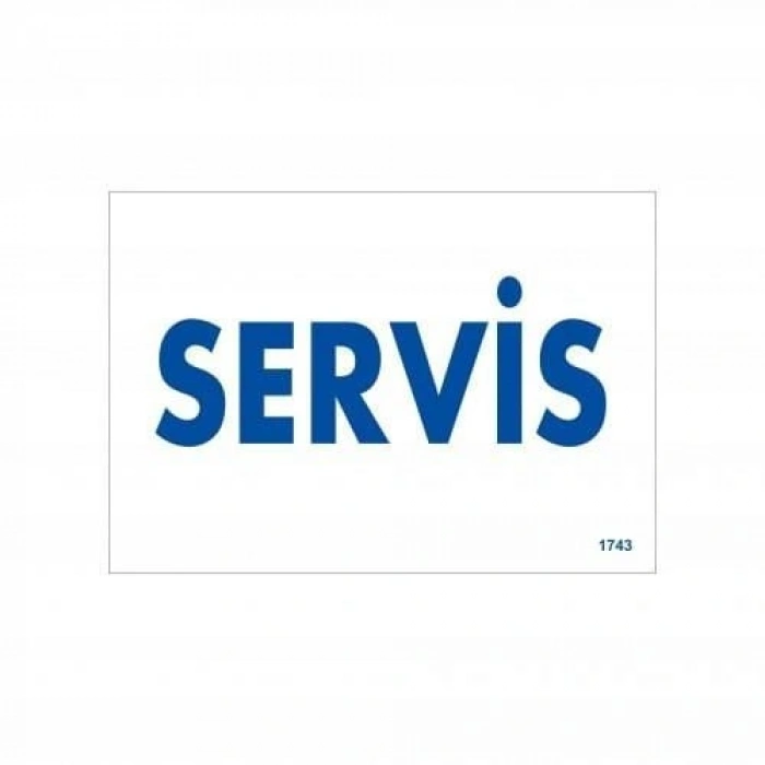 Timion Servis Uyarı Levhası 17,5X25 Kod:1743
