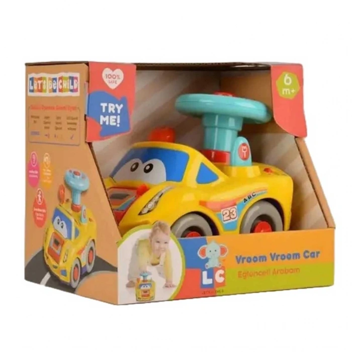 Sesli Müzikli ve Işıklı Çok Fonksiyonlu Eğlenceli Arabam