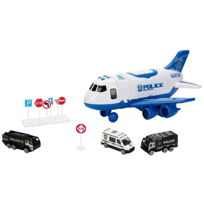 Timion Sesli ve Işıklı Sürtmeli Polis Uçağı