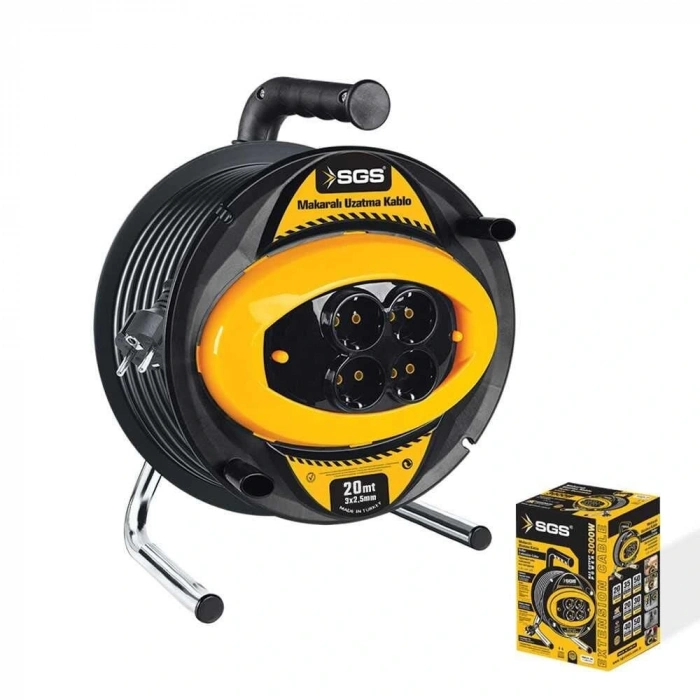 Timion Sgs 2136 50 Metre Makaralı Uzatma Kablosu 3X2,5 Kablo