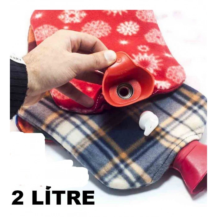 Sıcak Su Torbası 2 Litre Polar Kılıflı Termofor (5148)