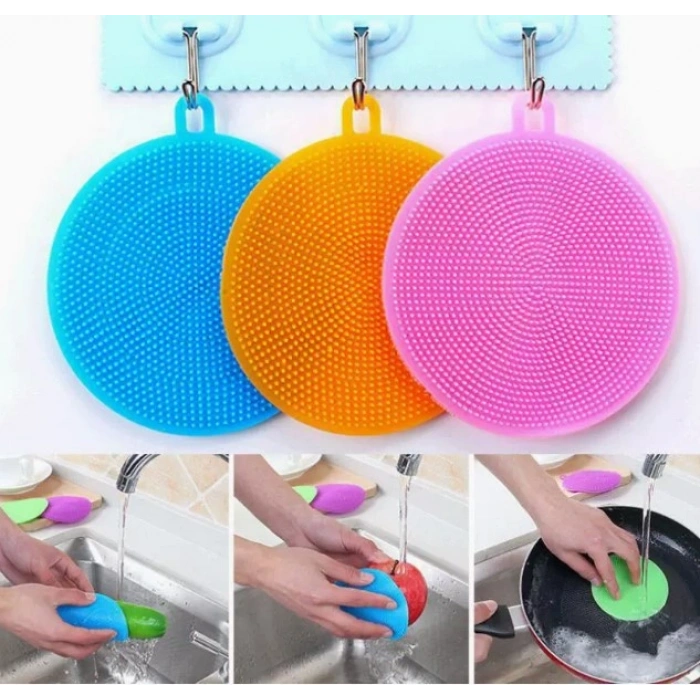 Silikon Bulaşık Yıkama Fırçası Tükenmeyen (2 Adet)