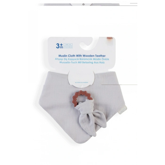 Timion Silikon Diş Kaşıyıcılı Müslin Önlük 736 Gri