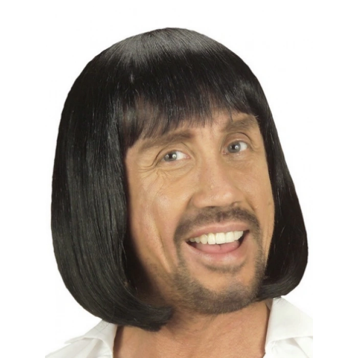 Siyah Renk Erkekler İçin Kısa Ortaçağ Peruğu (5148)