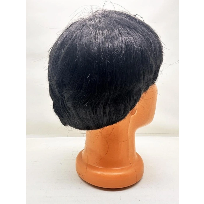Siyah Renk Kısa Kesim İçi Astarlı Erkek Peruğu