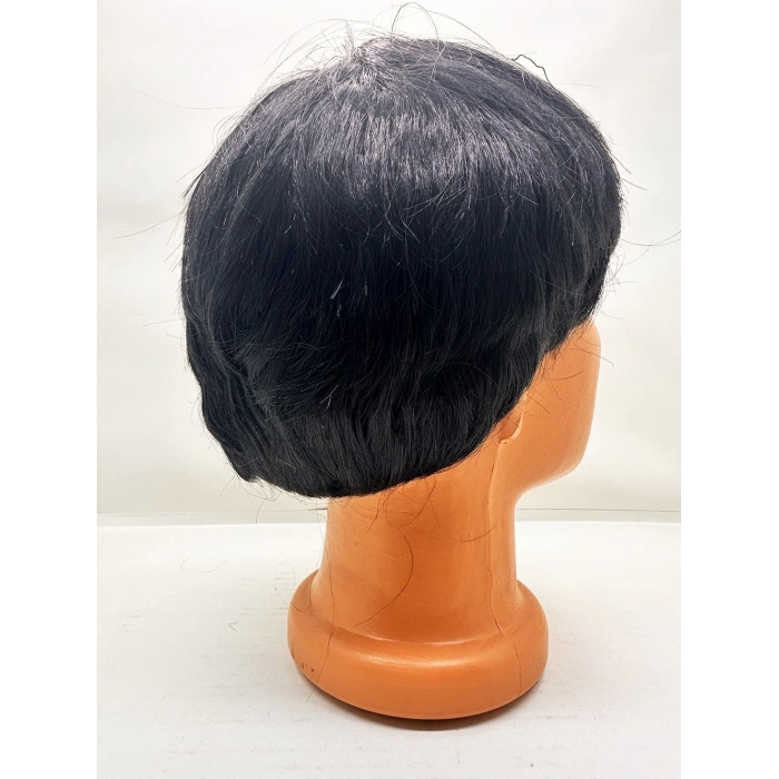 Siyah Renk Kısa Kesim İçi Astarlı Erkek Peruğu (5148)