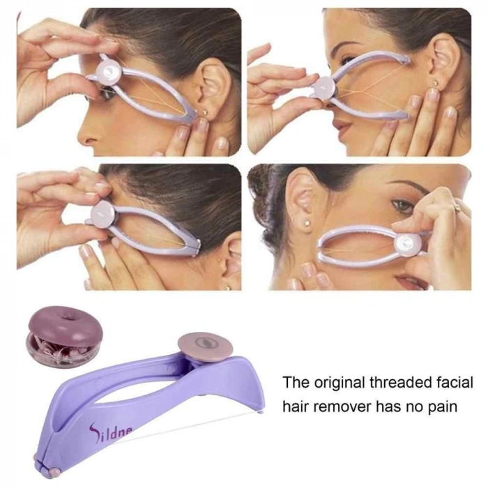 Slique İple Yüz Tüy Alma Aleti Kaş Kıl Alıcı Epilatör (5148)