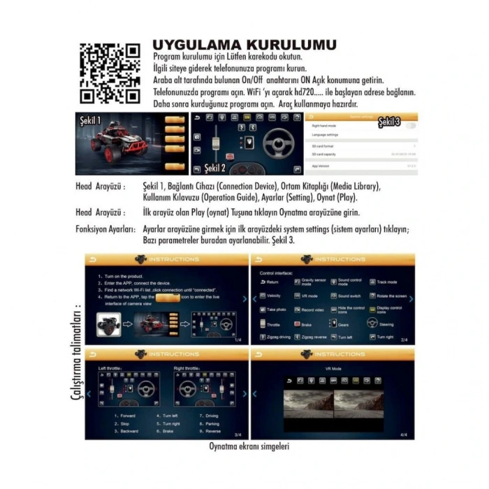 Timion SYR-666-764WA Kumandalı Şarjlı Kameralı Off Road Araba -Vardem Oyuncak