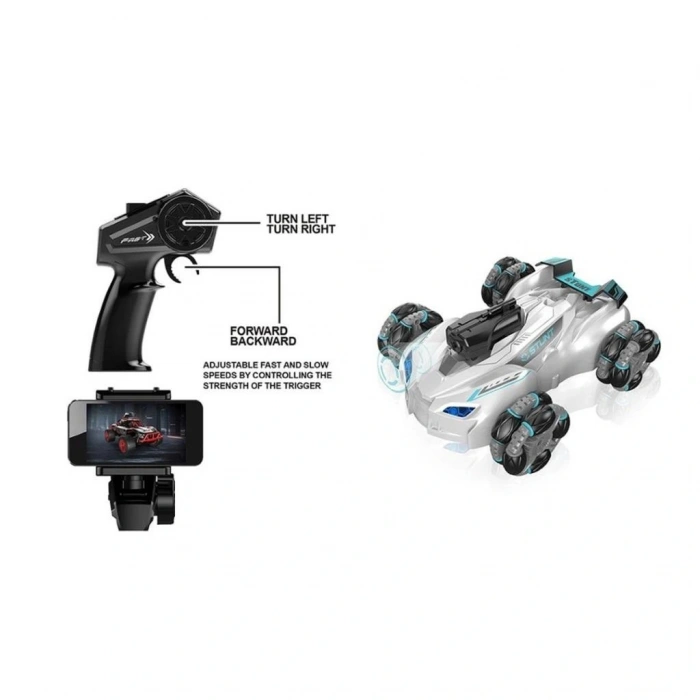 SYR-666-863 Kumandalı Wifi Kameralı Stunt Araba -Vardem Oyuncak