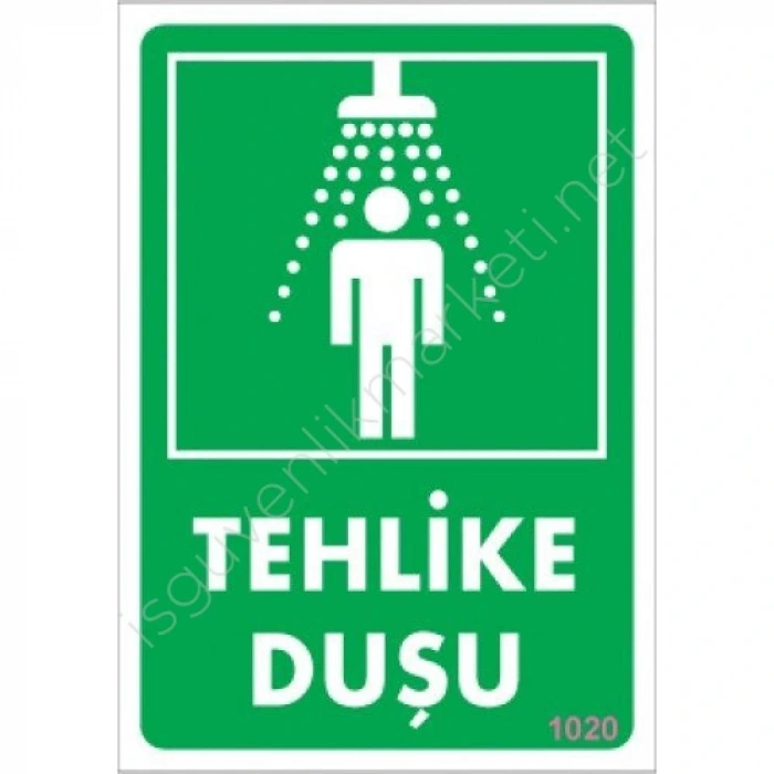 Timion Tehlike Duşu Uyarı Levhası 17,5X25 Kod:1020