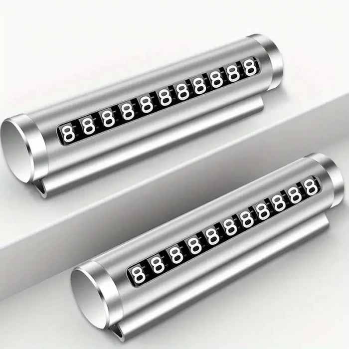 Telefon Numarası Plaka Silindiri Ayarı Renkli Metal Alüminyum Araba Geçici Park Kartı Evrensel Moda Oto Aksesuarları (5148)