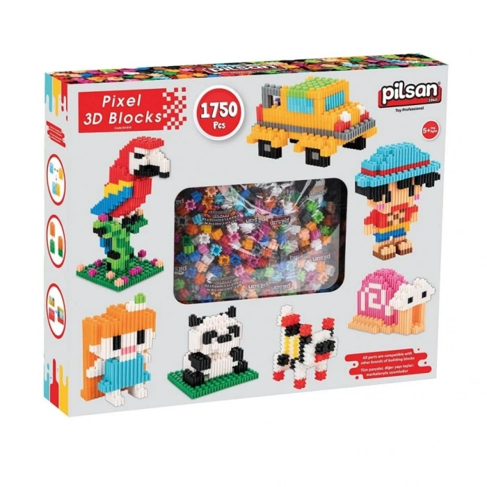 Timion 03 616 Pixel 3D Bloklar 1750 Parça -Pilsan Oyuncak