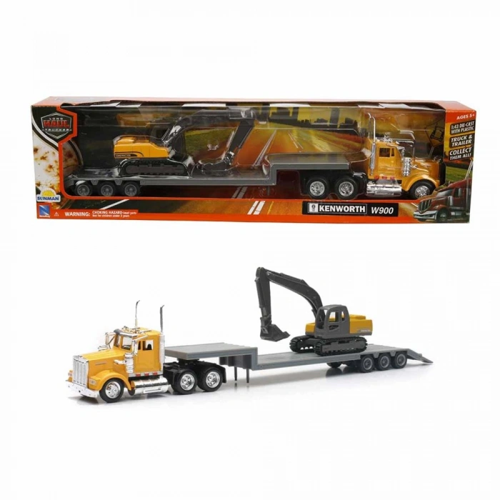 Timion 1:43 Long Haul Kenworth Taşıyıcı Tır ve Ekskavatör