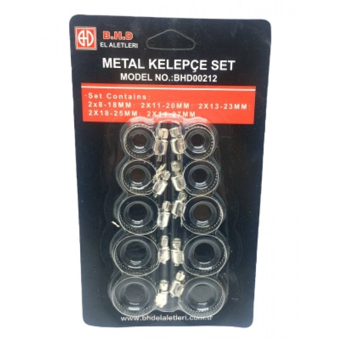 Timion 10 PARÇA  METAL HORTUM KELEPÇESİ SET (5148)