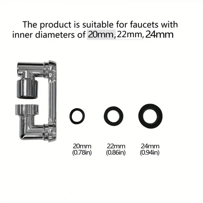 Timion 1080 Derece Dönebilen Mutfak ve Lavabo Bataryası Akrobat Musluk Ucu (5148)