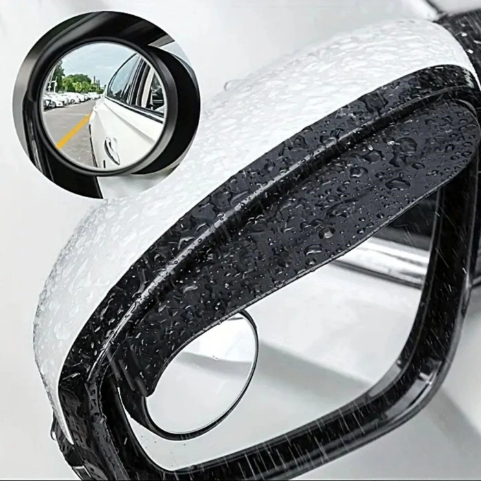 Timion 2 Adet Kendinden Aynalı Karbon Fiber Görünümlü Araba Yan Ayna Yağmur Koruyucuları Yağmur &amp; Kar Kalkanı Visörler (5148)