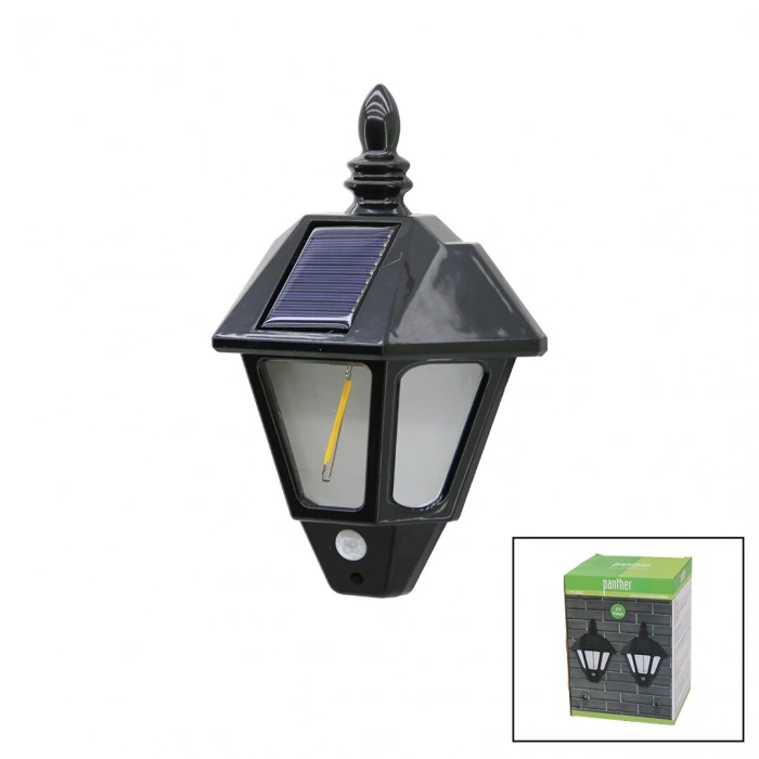 Timion 2 PCS  SOLAR - GÜNEŞ ENERJİLİ DUVAR LAMBASI COB LED SENSÖRLÜ= 3 MOD FONKSİYON BAHÇE-BALKON-SOKAK PT-2981 (5148)